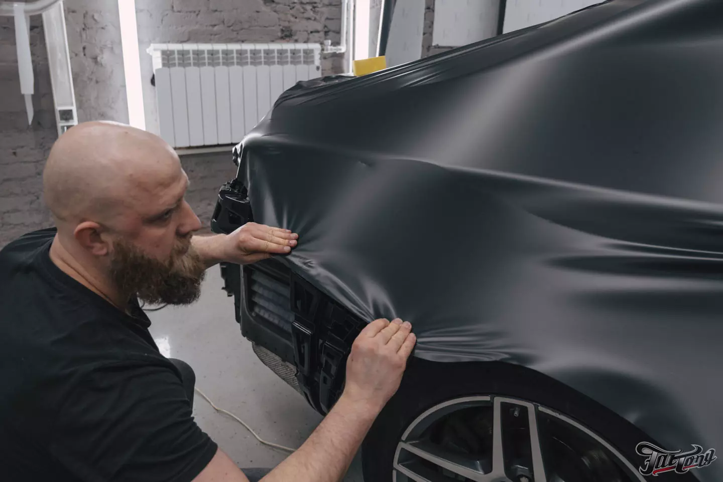Смена стиля Mercedes S-class Coupe! Оклеили кузов в темно-серый винил от Oracal, окрасили диски